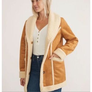 Marine Layer Penny Lane Faux Shearling-Lined Coat